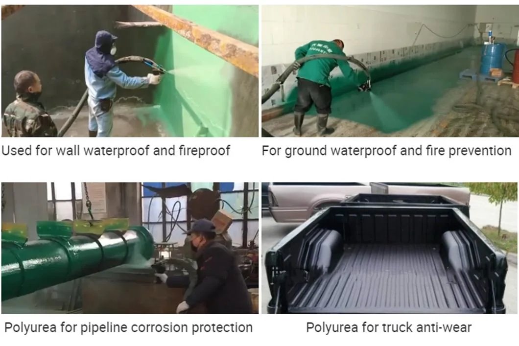 High Performance Concrete Plastic Metal Waterproof Fireproof Elastic Spua Polyurea Coating Spray Raw Material