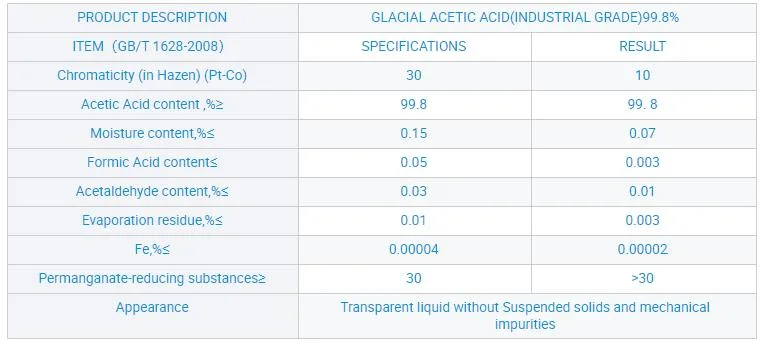 Acetate Acid 97% CAS 64-19-7 Glacial Acetic Acid 99.7%