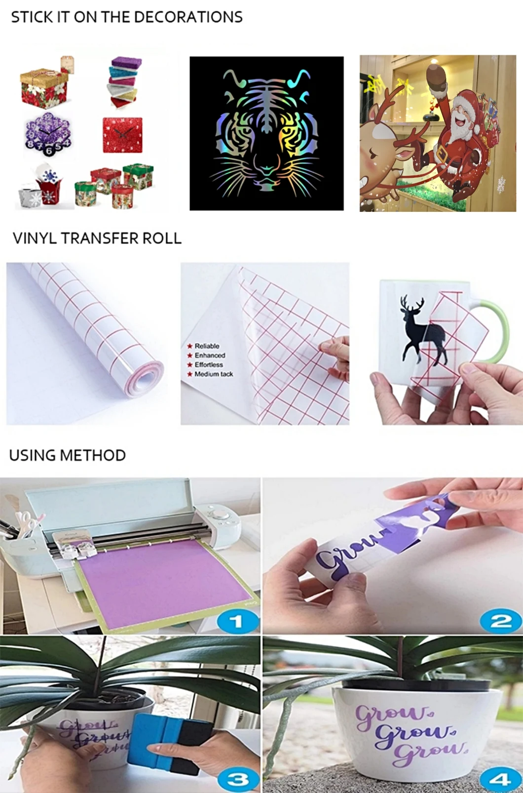 PVC Plastic Film Transfer Tape Grid Transfer Film Roll Advertising Material